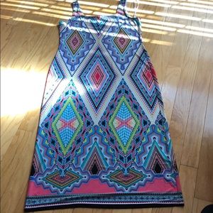 Women’s size 16, multi colored, long tank dress